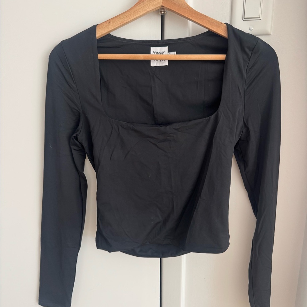Princess Polly Black Long Sleeve Top
